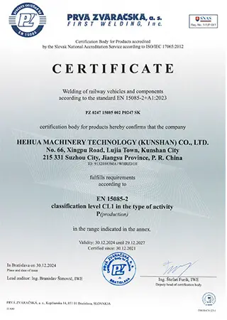 Welding system certification