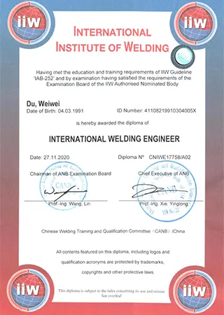 International welding specialist